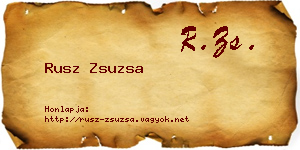 Rusz Zsuzsa névjegykártya